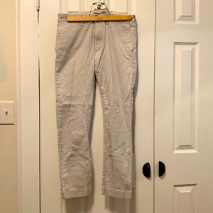 Mens J.Crew Mercantile slim flex chino in light stone, 30/30